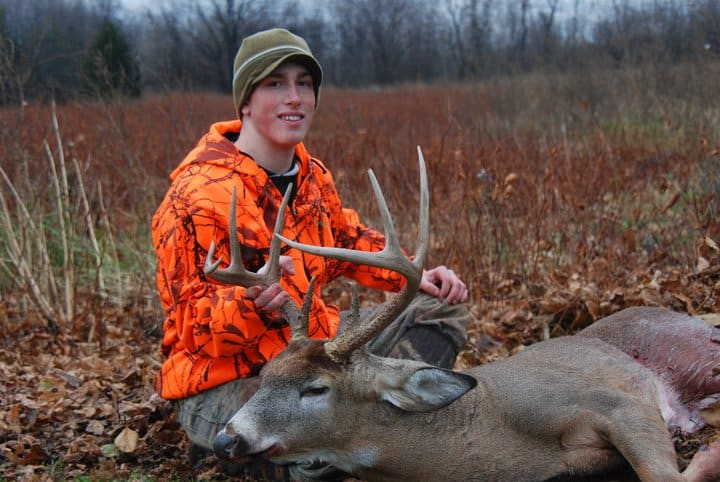 Whitetail Buck Hunting Over Scrape